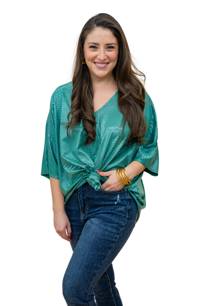 The Green Mamba Poncho Top