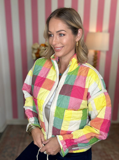 The Quilted Puffer in Yellow-AS