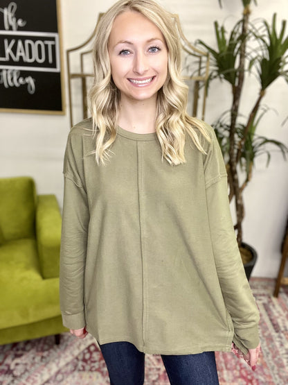 The Washed Terry Top in 2 Colors/All Sizes