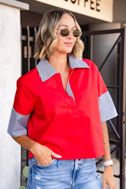 The Buckley Brian Combo Top in 2 Colors