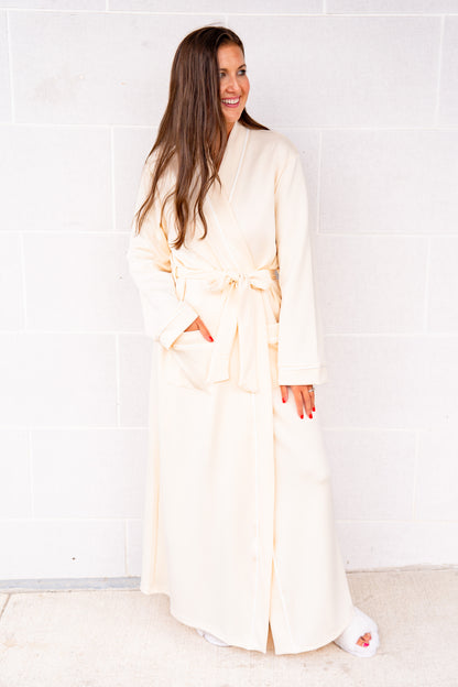 The Buckley Cloud Robe in Ivory