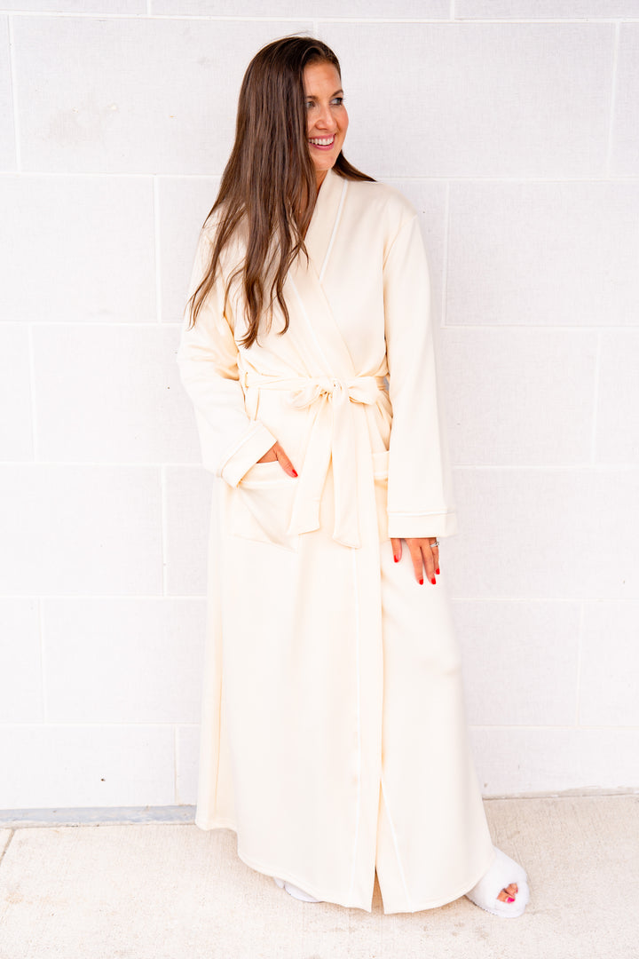 The Buckley Cloud Robe in Ivory