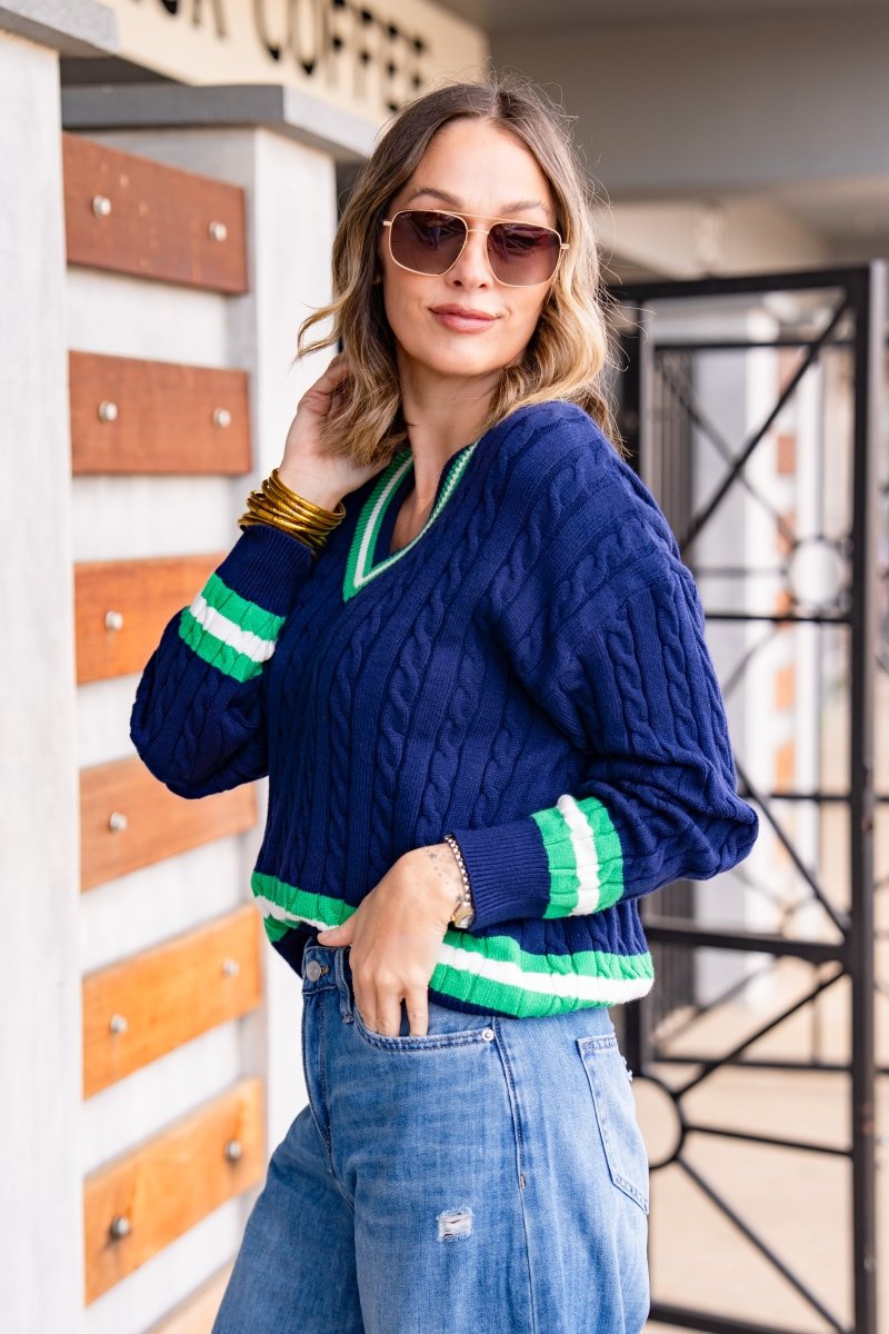 The Buckley Cable Sweater in 4 Colors – THE POLKADOT ALLEY LLC.