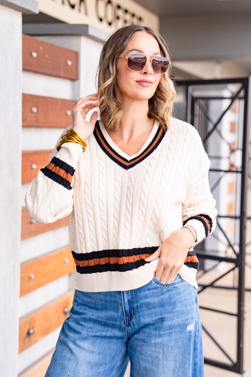 The Buckley Cable Sweater in 4 Colors – THE POLKADOT ALLEY LLC.
