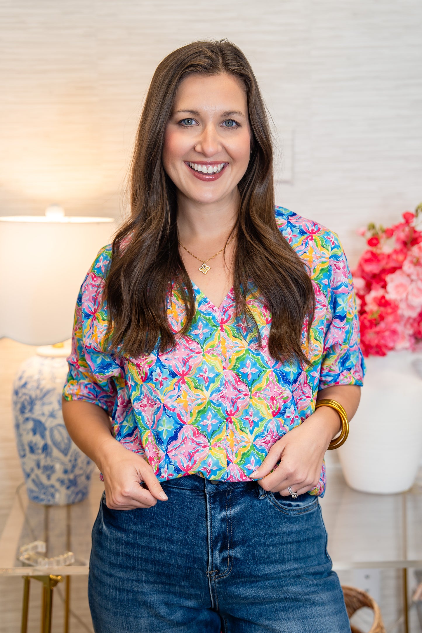 The Buckley Beaumont Top in Kaleidoscope