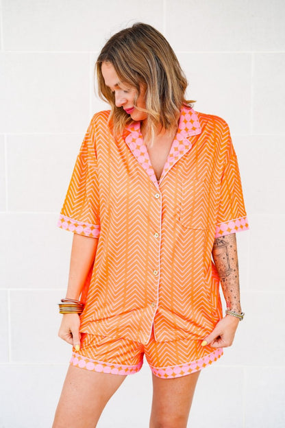 The Buckley Jennifer Set in Orange Crush