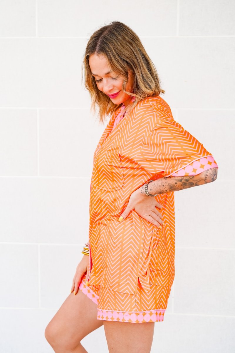 The Buckley Jennifer Set in Orange Crush