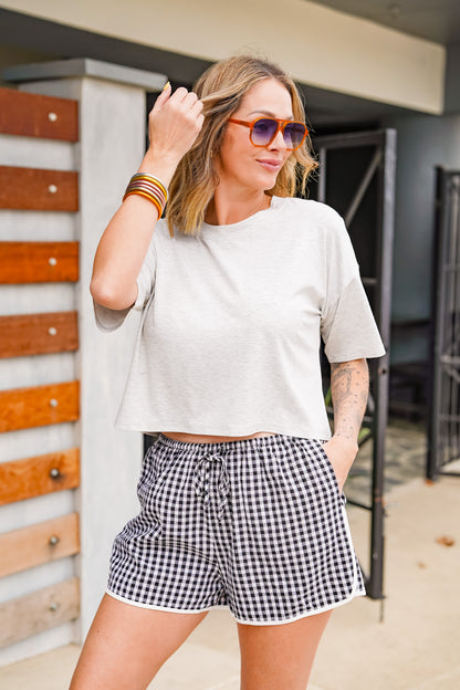 The Buckley Ash Bamboo Crop Tee in 11 Colors/AS
