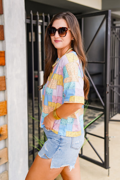 The Buckley Ash Tee in Playful Paisley.