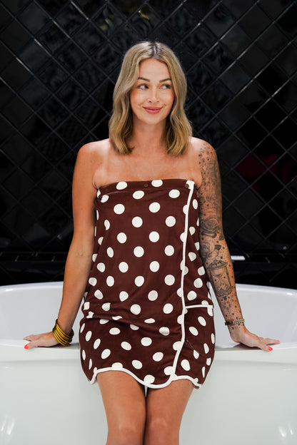 The Buckley Polka Dot Towel Wrap-10 Colors