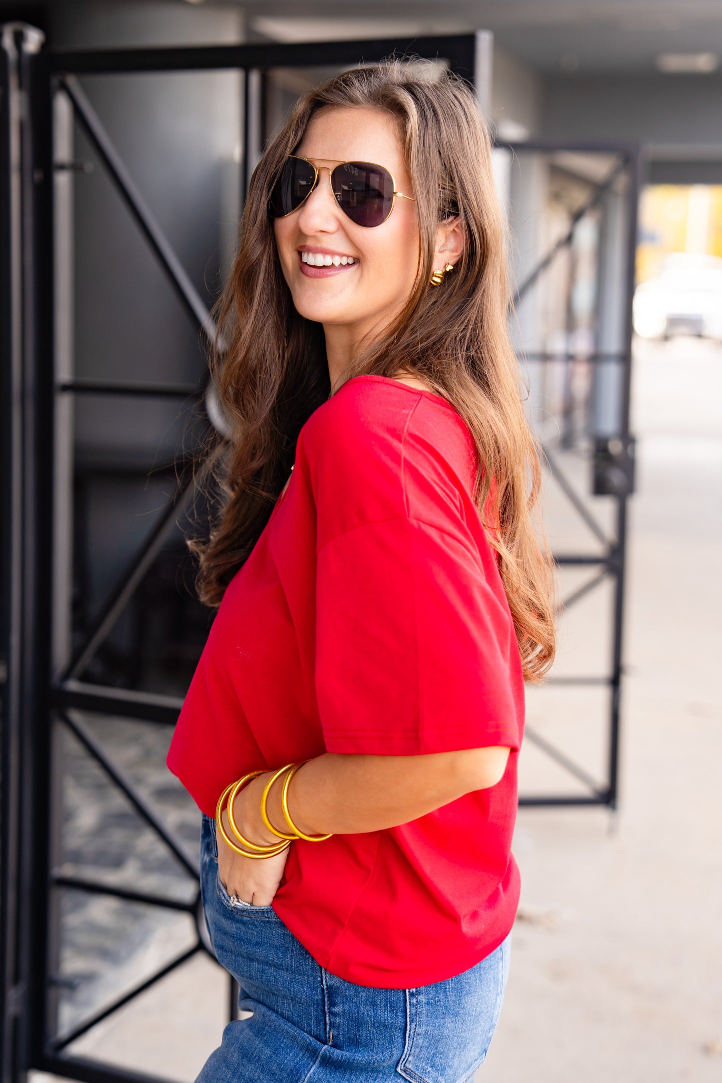 PF Doorbuster-Buckley Primo V Tee in Red