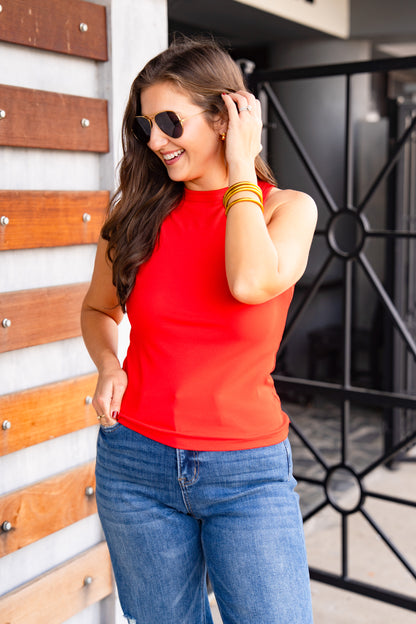 PF Doorbuster-Buckley Ultimate High Neck Tank in Red