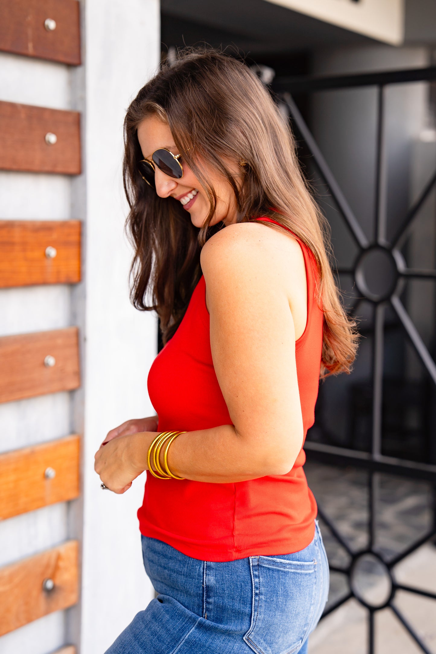 PF Doorbuster-Buckley Ultimate High Neck Tank in Red