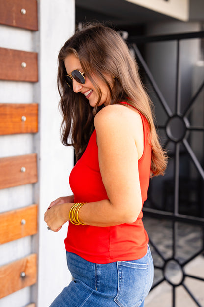 PF Doorbuster-Buckley Ultimate High Neck Tank in Red