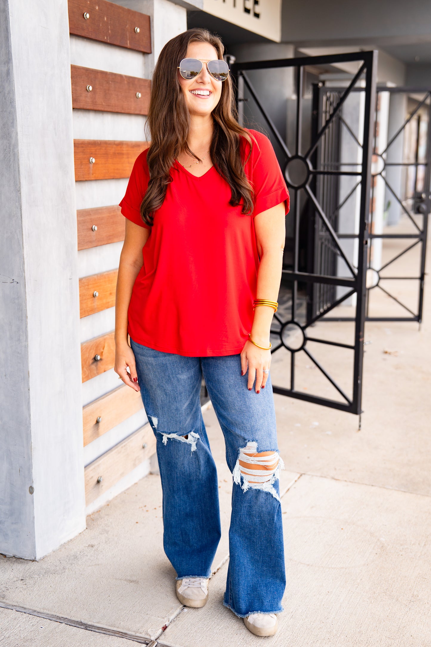 PF Doorbuster-Buckley Patty Tee in Red