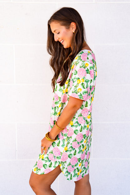 The Buckley Jeanne Gown in Lemons in Bloom