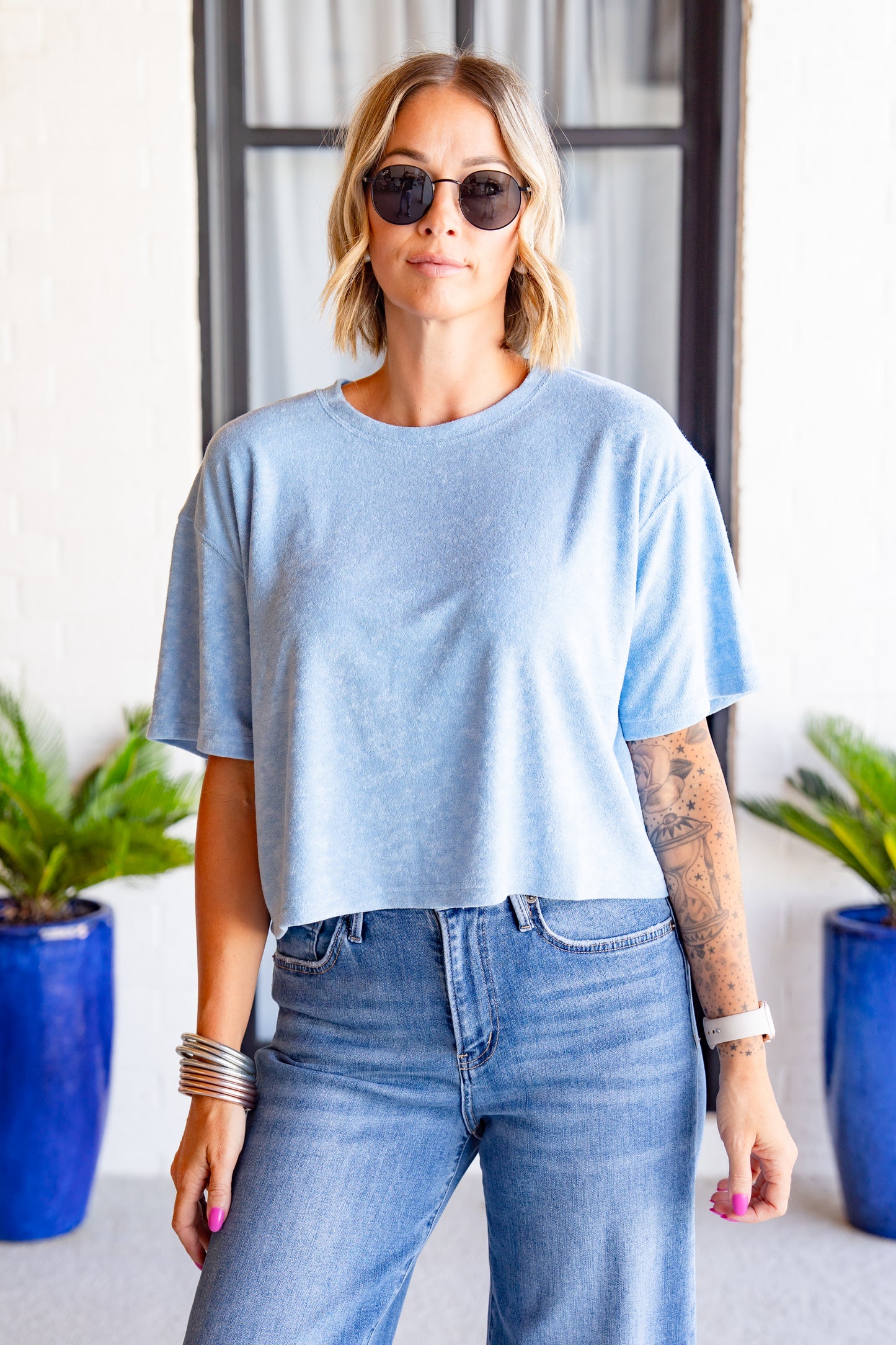 The Buckley Ash Terry Crop Tee in 4 Colors