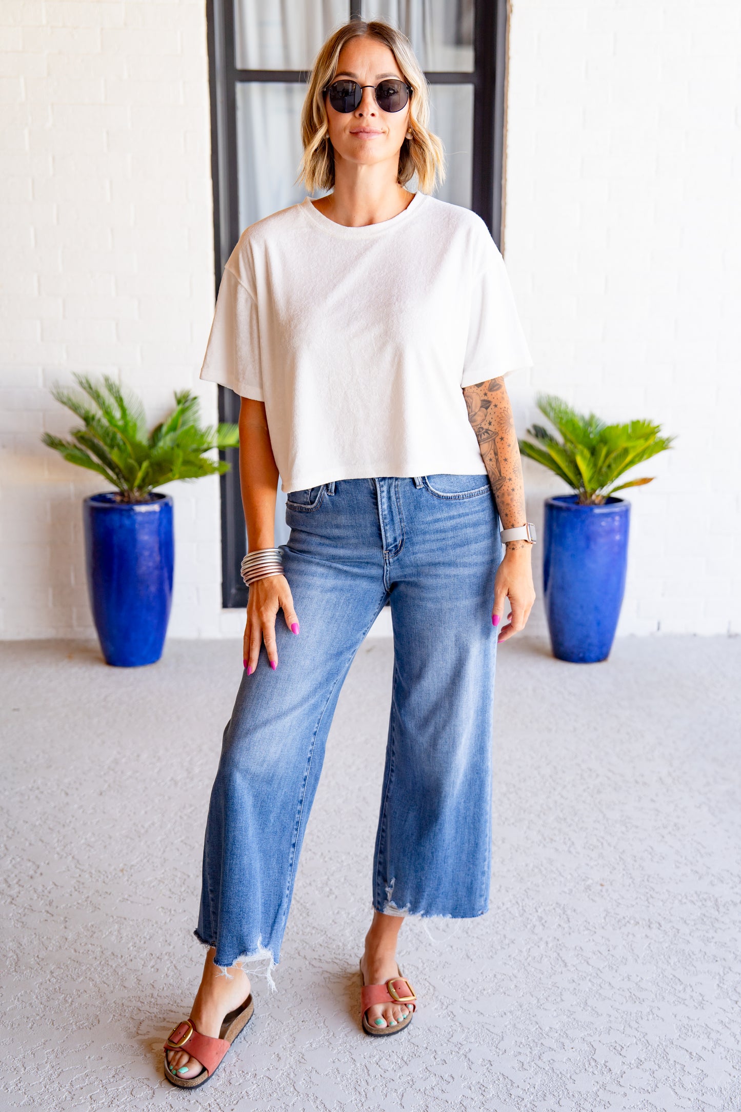 The Buckley Ash Terry Crop Tee in 4 Colors