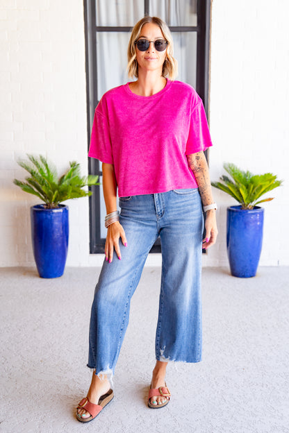 The Buckley Ash Terry Crop Tee in 4 Colors