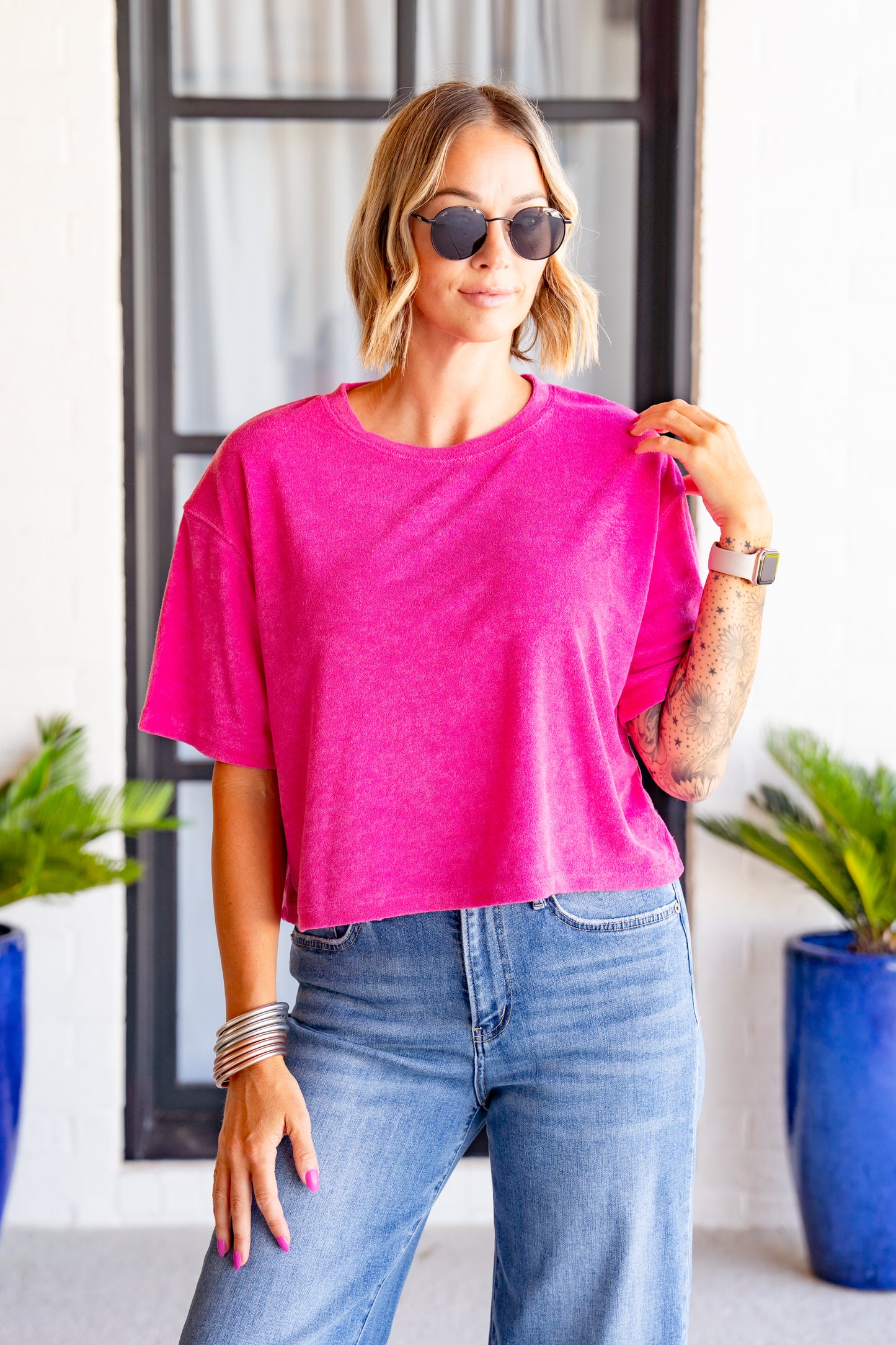 The Buckley Ash Terry Crop Tee in 4 Colors