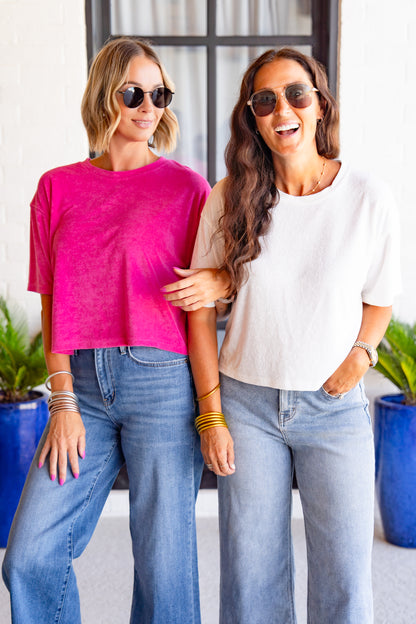 The Buckley Ash Terry Crop Tee in 4 Colors