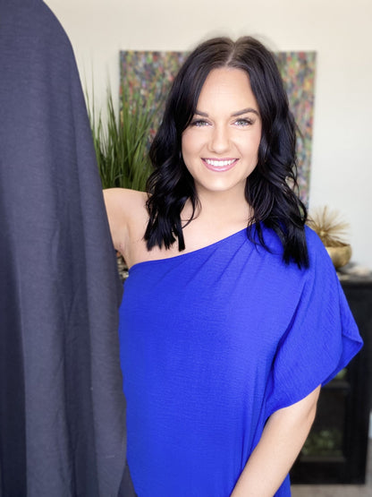 The Sass Shoulder Dress-3 Colors