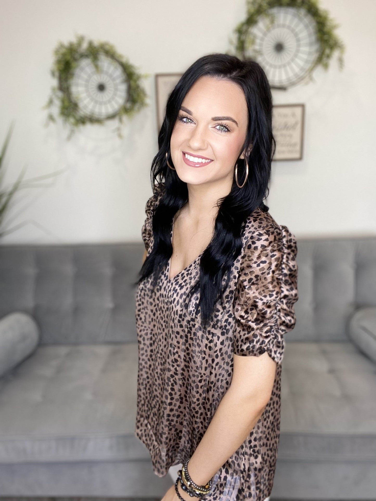 The Fancy Leo Ruched Top