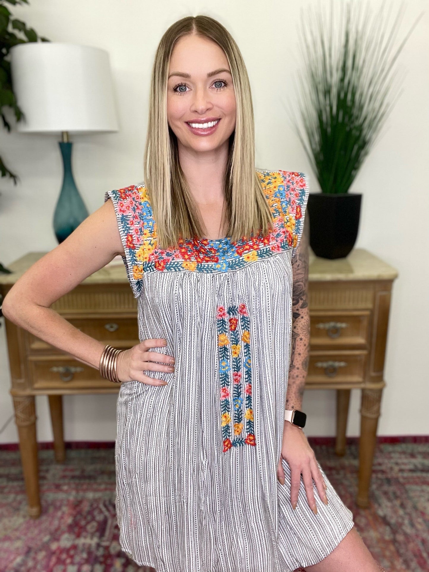 The Floral Fiesta Dress-2 Colors/AS