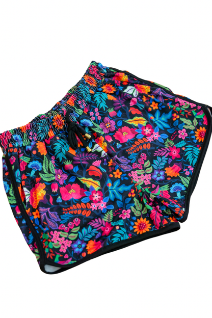 Fiesta Time Floral Drawstring Everyday Shorts