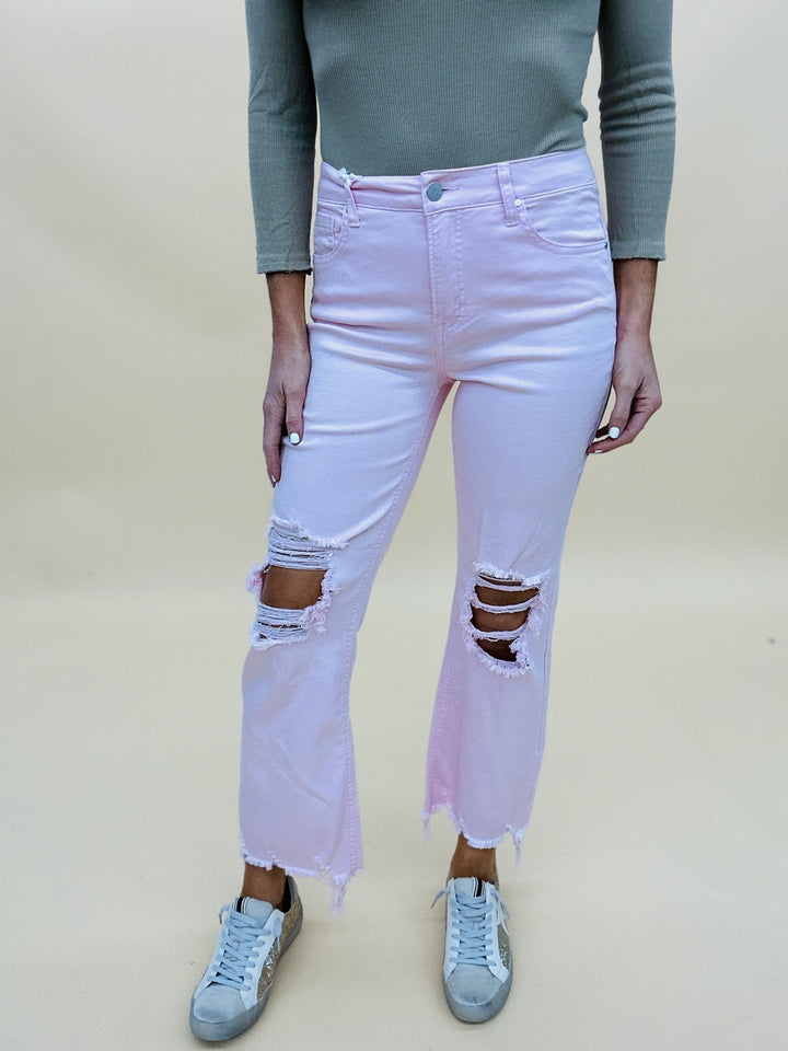 The Risen Straight Jeans in Light Pink-AS