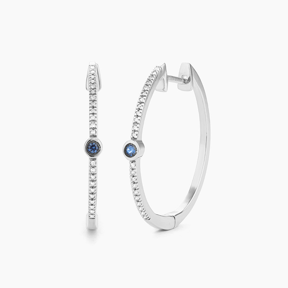 ES Drop Of Blue Hoop Earrings