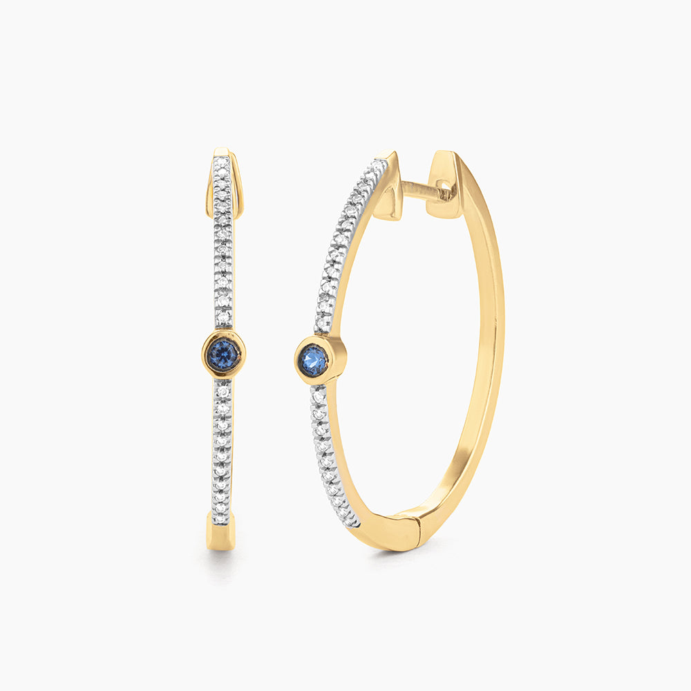 ES Drop Of Blue Hoop Earrings