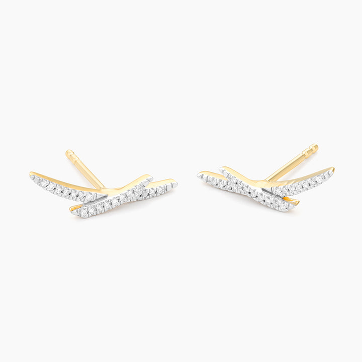 ES Crisscross Stud Earrings