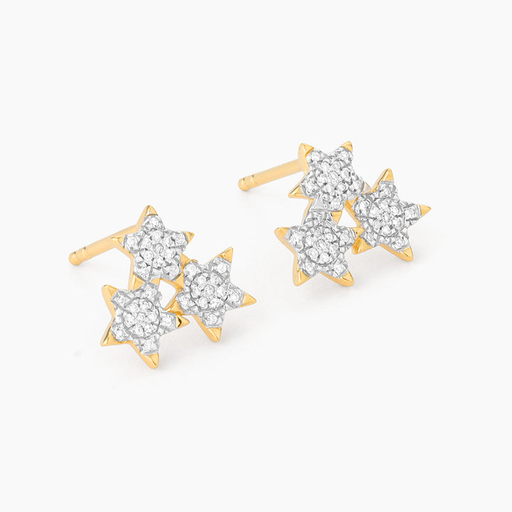ES Trio Of Stars Stud Earrings