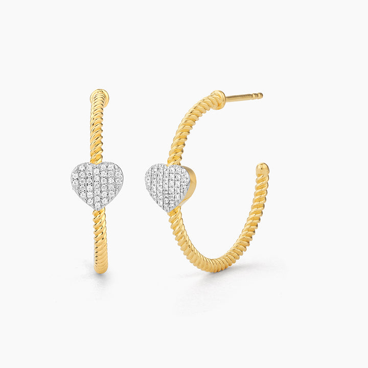 ES Heart Hoop Earrings