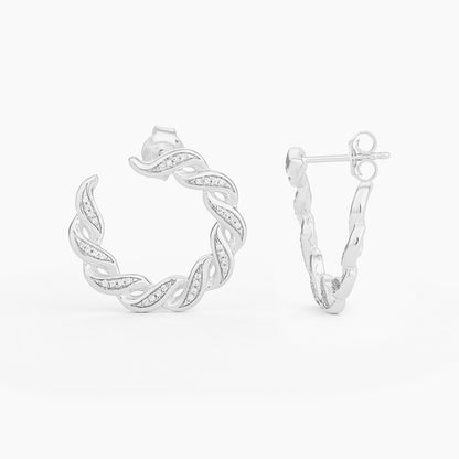 ES Twist Me Cuban Hoop Earrings