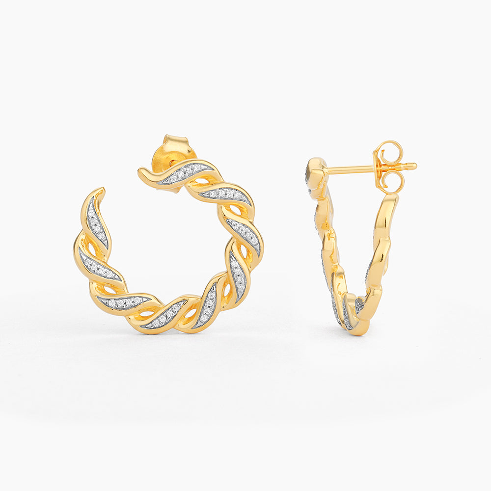 ES Twist Me Cuban Hoop Earrings
