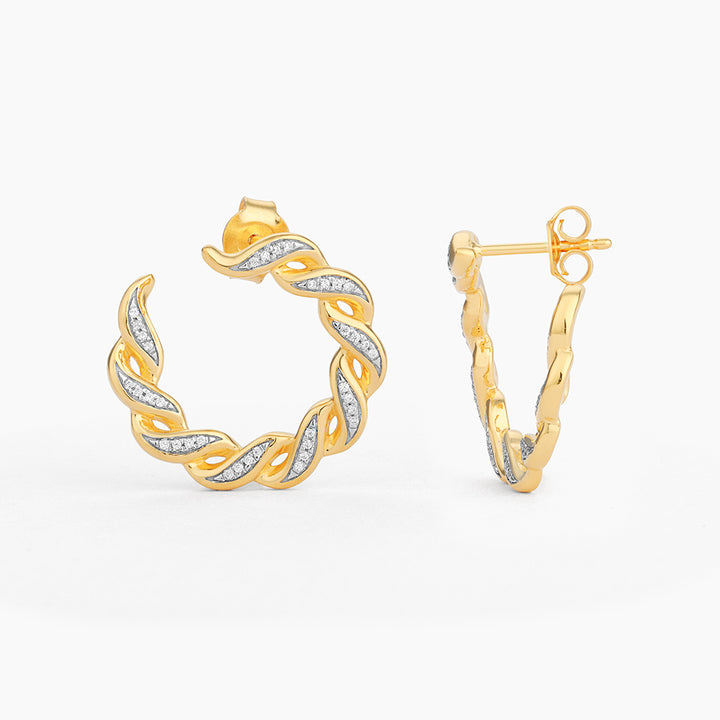 ES Twist Me Cuban Hoop Earrings