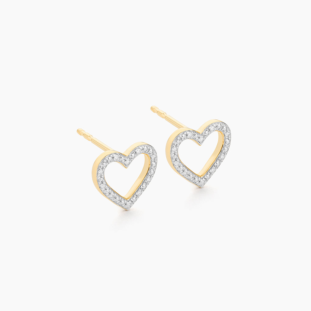 ES Small Heart Stud Earrings