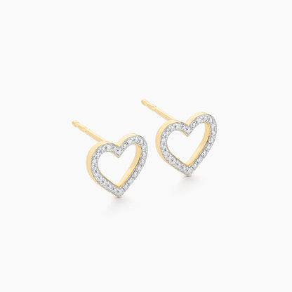 ES Small Heart Stud Earrings