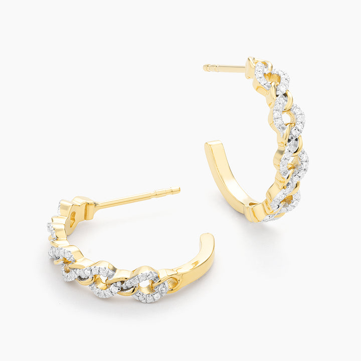 ES Mixed Link Hoop Earrings