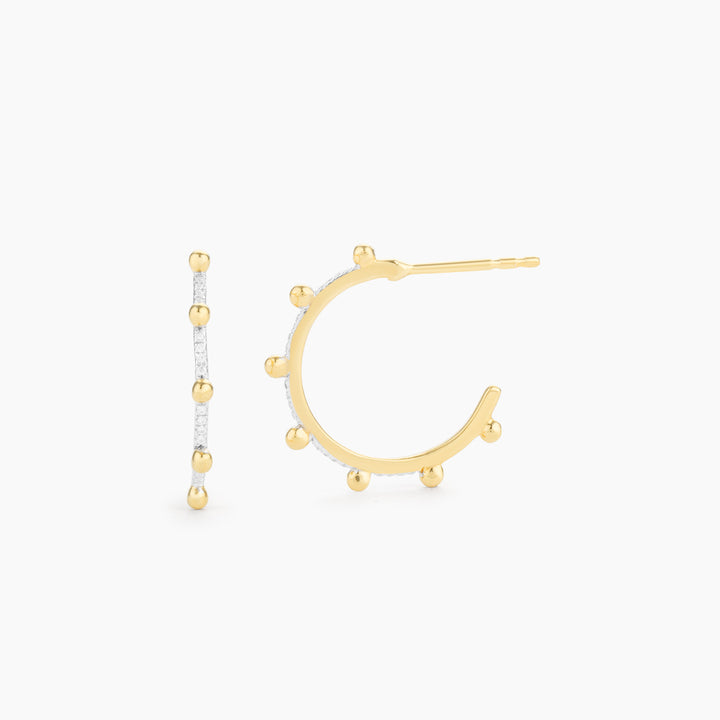ES Pearls Of Gold Hoop Earrings