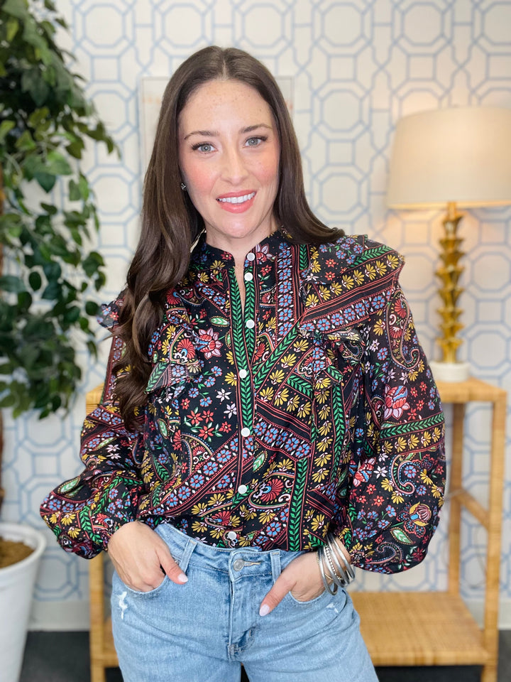 The Black Ruffle Blouse