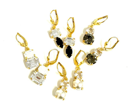 The Double Crystal Earrings