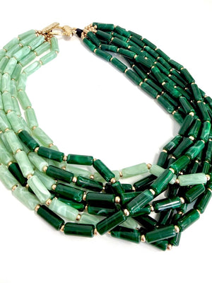 The Green on Green Tubes Necklace