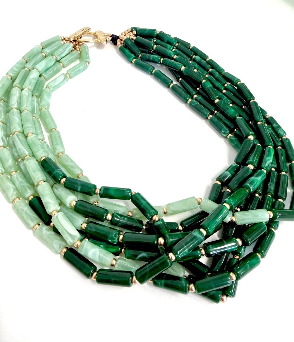 The Green on Green Tubes Necklace