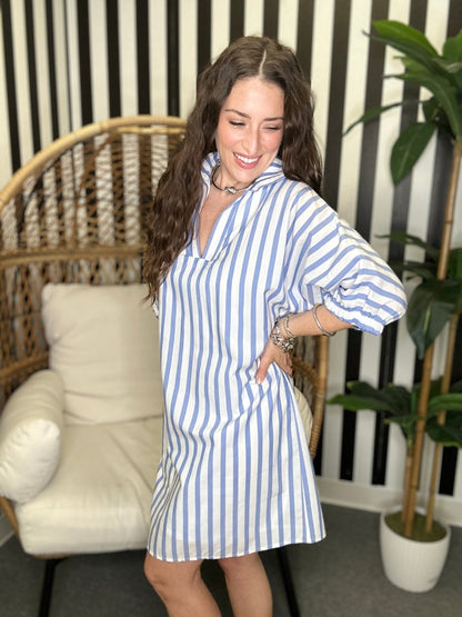 The Sky Ten Stripe Charlotte Dress-AS