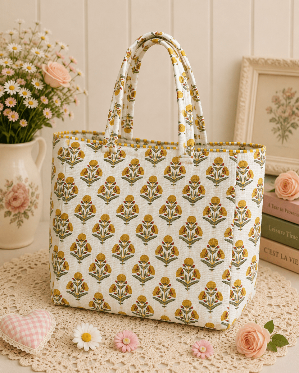 The POL Jumbo Tote in Lemon Floral