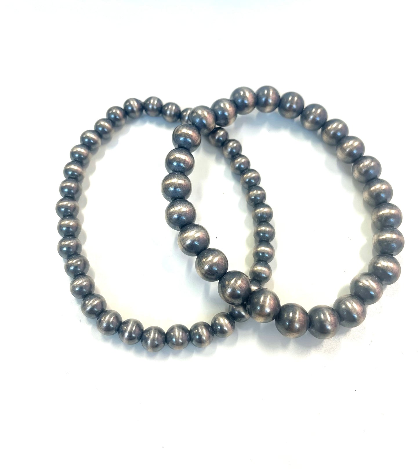 Navajo Sterling Pearl Stretch Bracelets