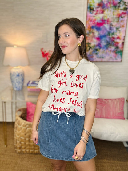 She's a Good Girl Cropped Tee